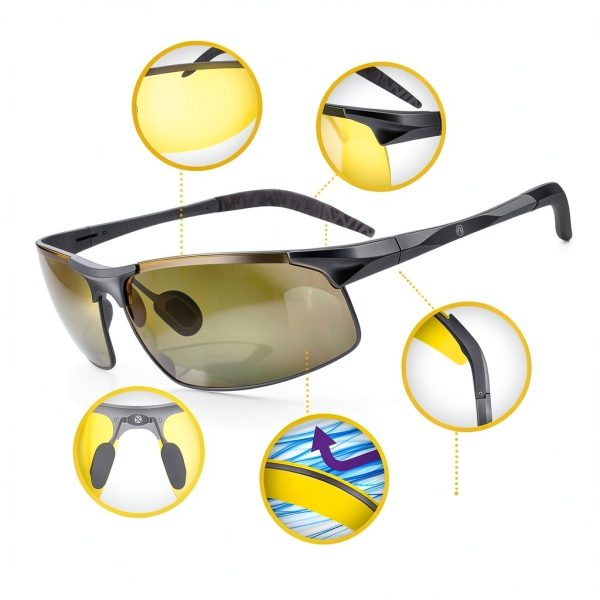 Night Driving Glasses Knight Visor Unisex-4