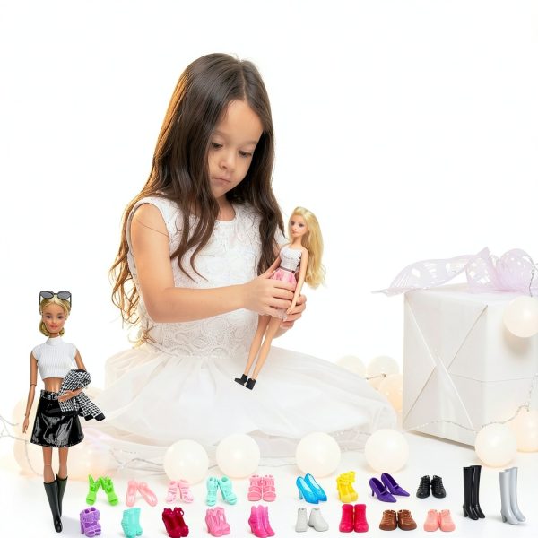 Fashion Doll Shoes Triamisus Elastic High Heel-3