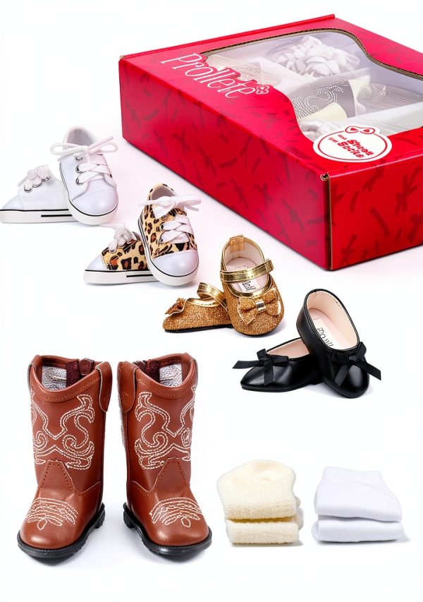 CHIKAI 18‑inch Doll Shoes Eco Plastic Canvas Set-0