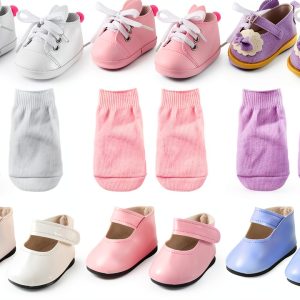 Junkin 18 Inch Doll Shoes Plastic Sneakers Set-0