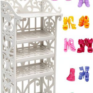 BJDBUS Doll Shoes Rack for 11.5 inch Girl Doll-0