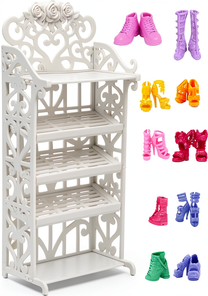 BJDBUS doll shoes rack with doll shoes