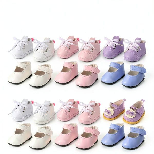 Junkin 18 Inch Doll Shoes Plastic Sneakers Set-5