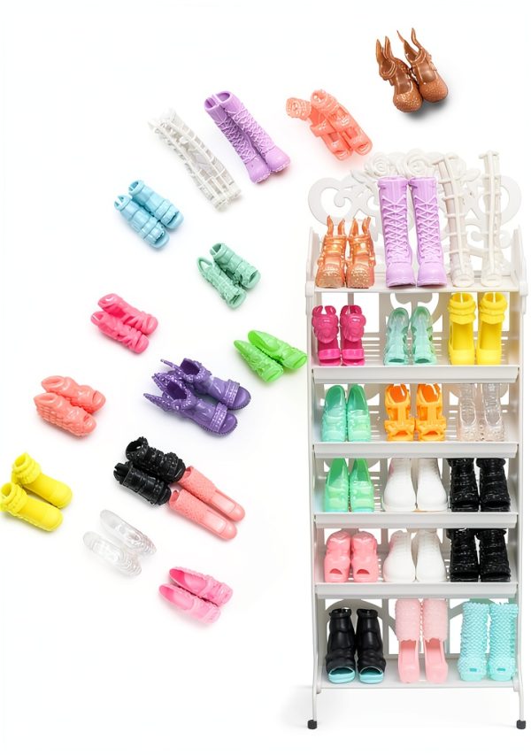 BJDBUS Doll Shoes Rack for 11.5 inch Girl Doll-2