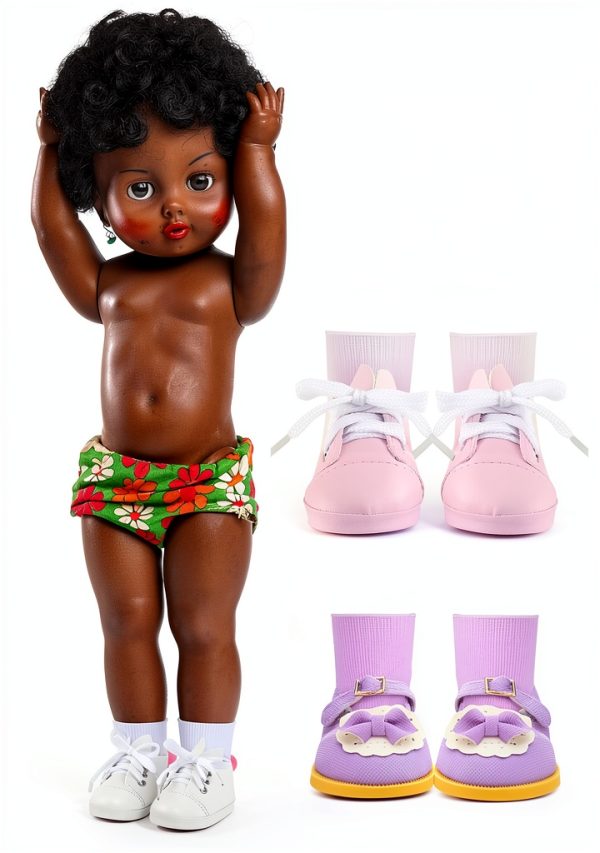 Junkin 18 Inch Doll Shoes Plastic Sneakers Set-4