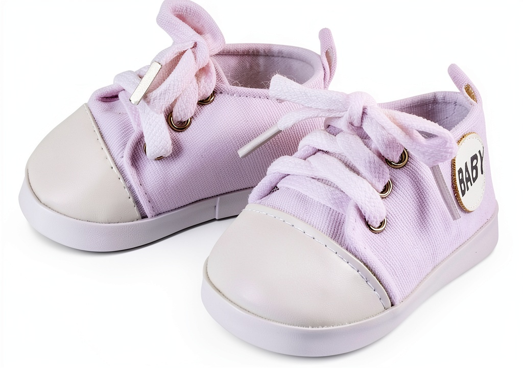 Reborn baby doll wearing canvas shoes
