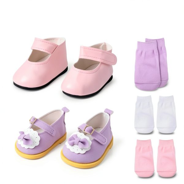 Junkin 18 Inch Doll Shoes Plastic Sneakers Set-2