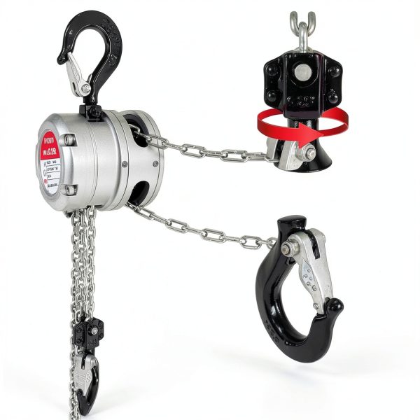 Aluminum Manual Chain Hoist YATOINTO 0.5T 10FT Rotatable Back Cover-2