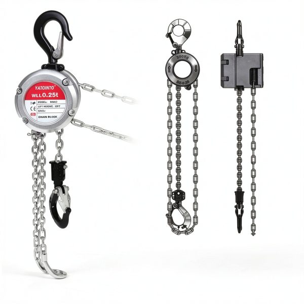 Aluminum Manual Chain Hoist YATOINTO 0.5T 10FT Rotatable Back Cover-5