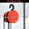 Chain Hoist 1 Ton/2000lbs Capacity 10ft Lift Manual Hand Chain, Hand Hoist Chain with 2 Hooks for Warehouse Building Automotive Machinery, Red-1