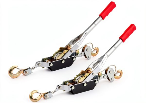 FVIEXE 2T Come Along Winch Heavy Duty Steel Ratchet Puller Black-0