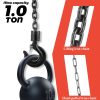 Chain Hoist 1 Ton/2000lbs Capacity 10ft Lift Manual Hand Chain, Hand Hoist Chain with 2 Hooks for Warehouse Building Automotive Machinery, Red-4