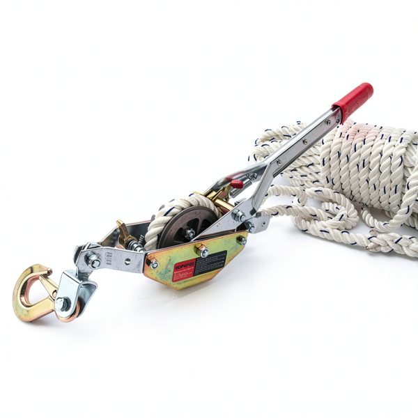 Rope Puller 3/4 Ton VOPEPZG Hoist with 100ft 0.6in Polyester Rope-7