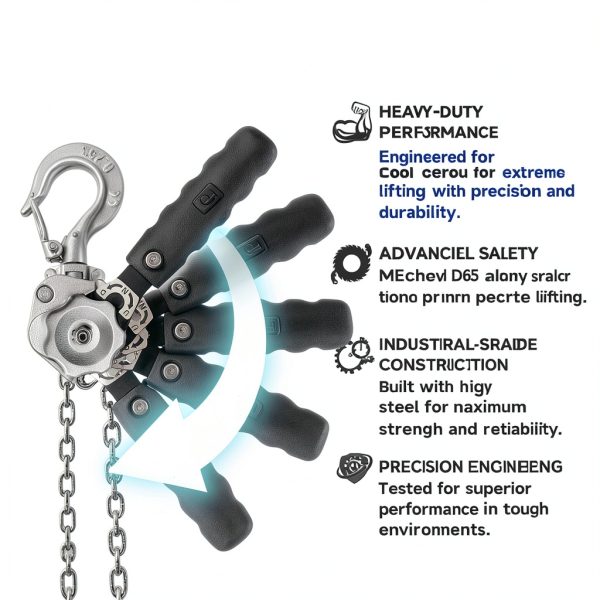 1/4 Ton Mini Lever Hoist FITHOIST Aluminum Chain 10FT Coated Silver-1