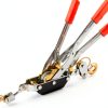 FVIEXE 2T Come Along Winch Heavy Duty Steel Ratchet Puller Black-4